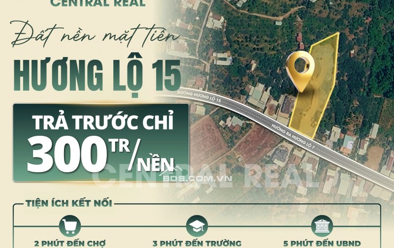 ĐẤT MẶT TỀN SỔ RIÊNG THỔ CƯ, GIÁ TT 300TR. NGAY TRUNG TÂM