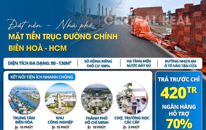 ĐẤT NỀN 1 SẸC HL 15 ĐƯỜNG NHỰA 32M SHR THỔ CƯ GIÁ TỪ 300TR