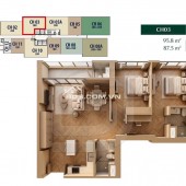 Bán căn hộ 2BR(87,9m2) mặt đường Nguyễn Trãi, Thanh Xuân,