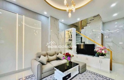 HẺM XE HƠI LÊ QUANH ĐỊNH - BÌNH THẠNH - 4 tầng mới đẹp - nở hậu 6.8m