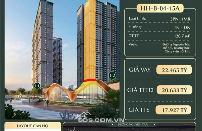  HH-B-04-15A – CĂN GÓC 3PN+1MR - HANOI SEASON GARDEN