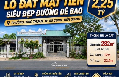 Siêu phẩm đất mặt tiền 835B, xã Phước Lý, Cần Giuộc, Long An, DT 270m2, giá đầu tư