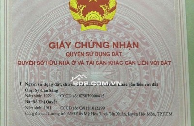Bán đất tại Mỹ Hoà 3, Hóc Môn, 13 tỷ, 164m2, mặt tiền 10m, ngõ 6m