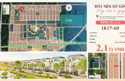 Đất nền sổ sẵn, gần trung tâm cụm khu công nghiệp Đức Hòa, chỉ từ 2,1 tỷ/nền