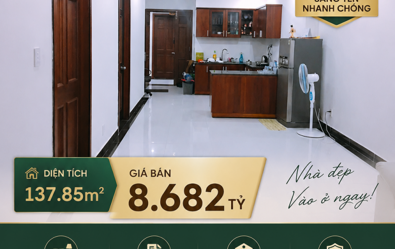 Giai Việt Quận 8 | 137.85m² | Sổ hồng sẵn | Nhà đẹp ở ngay | 8.682 tỷ