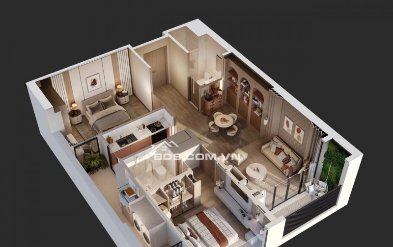 Chỉ 4,77 tỷ mua đứt căn hộ chung cư 2N 74m2, cách Mỹ Đình 7ph di chuyển