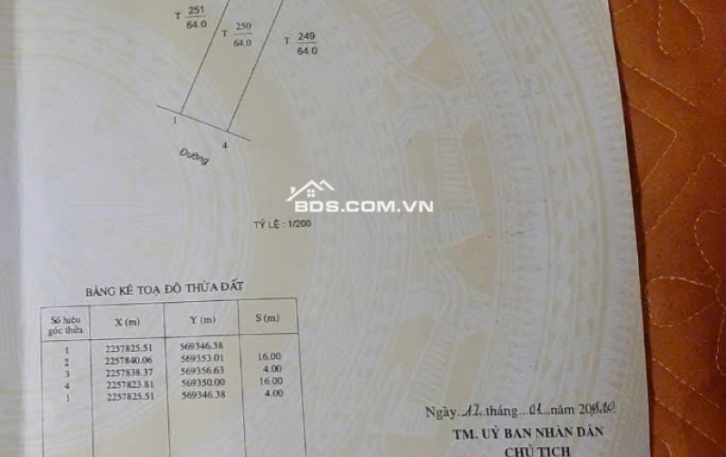 BÁN ĐẤT KHU CẦU THIÊN TRƯỜNG MẶT ĐƯỜNG ĐÀO TẤN 64M2 GIÁ 3.5 TỶ