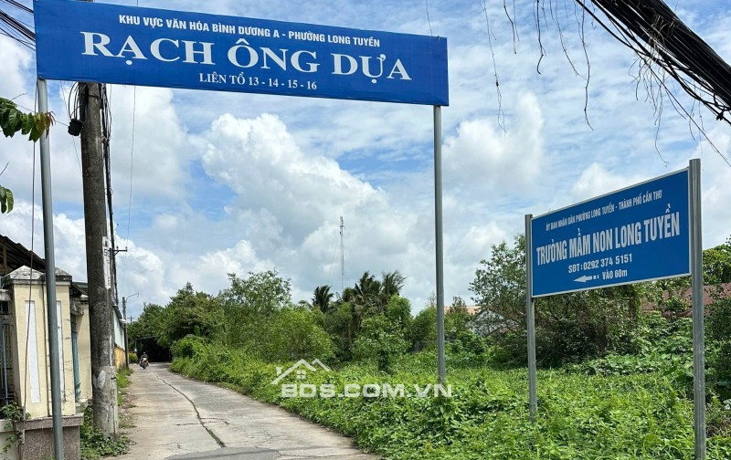 NỀN LỚN CÓ THỔ CƯ, KẾ PHỐ Ô DỰA, P.LONG TUYỀN, Q.BÌNH THỦY, TP.CẦN THƠ