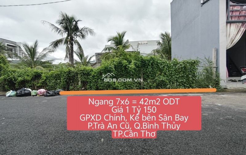 NỀN THỔ CƯ HẺM 18, Đ.HỒ TRUNG THÀNH, P.TRÀ AN,TP.CẦN THƠ