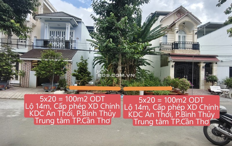 NỀN THỔ CƯ MẶT TIỀN DS3, KHU DÂN CƯ AN THỚI, P.BÌNH THỦY, TP.CẦN THƠ
