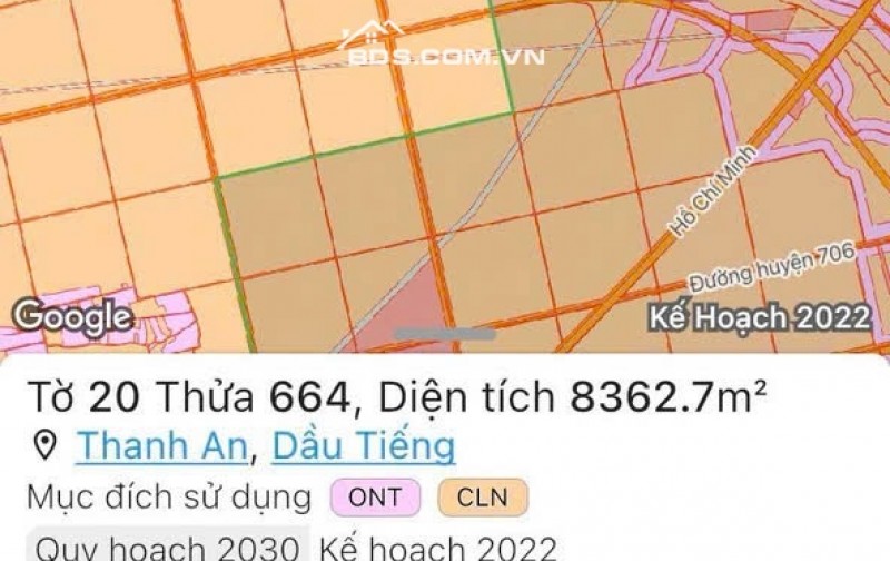 Chính Chủ, Giá 1.3 Tỷ - Đường Nhựa 5m, 310 M2, Sẵn Thổ Cư, Chính Chủ Đón Sóng Đại Dự Án 1.153 Ha Hồ Cần Nôm Bình Dương