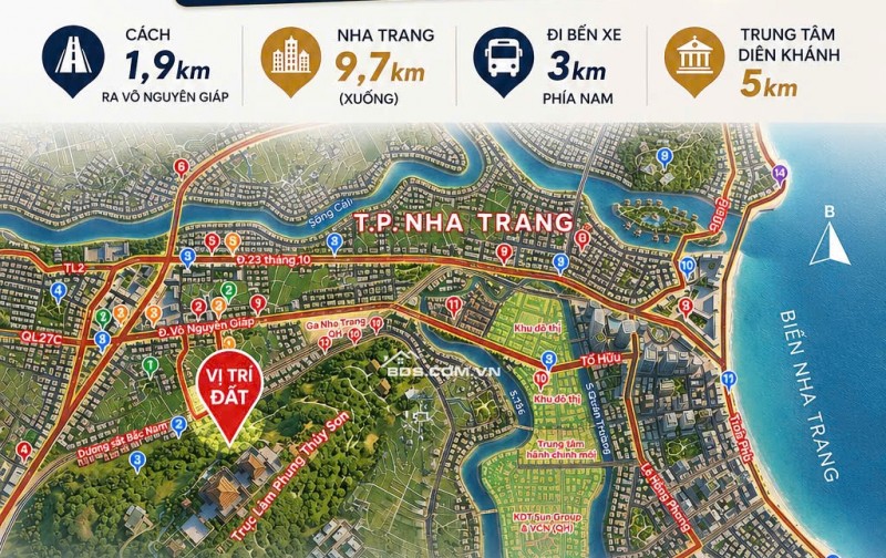  9TR5/M2 - CHỈ CÒN 2 LÔ CUỐI CÙNG – ĐẤT DIÊN AN - TÂY NHA TRANG 