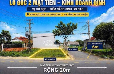 Chính chủ bán Lô góc 2 mặt tiền đường nhựa 20m .