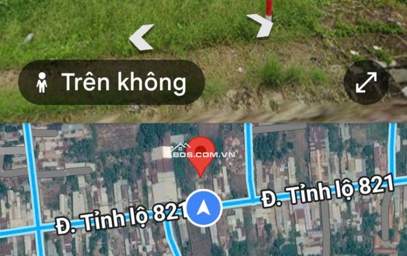 Bán đất tặng nhà cấp 4 tại mặt tiền đường ĐT 821, xã Lộc Giang, huyện Đức Hòa, tỉnh Long An.  ( nay là xã An Ninh, tỉnh Tây Ninh)