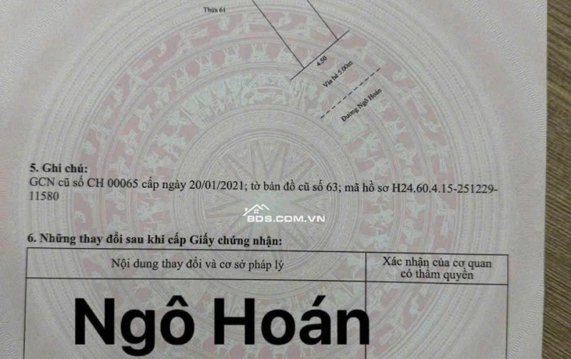 Cần bán đất mặt phố Ngô Hoán , khu đô thị phía Đông Nam Cường - TP Hải Dương ( Cũ )