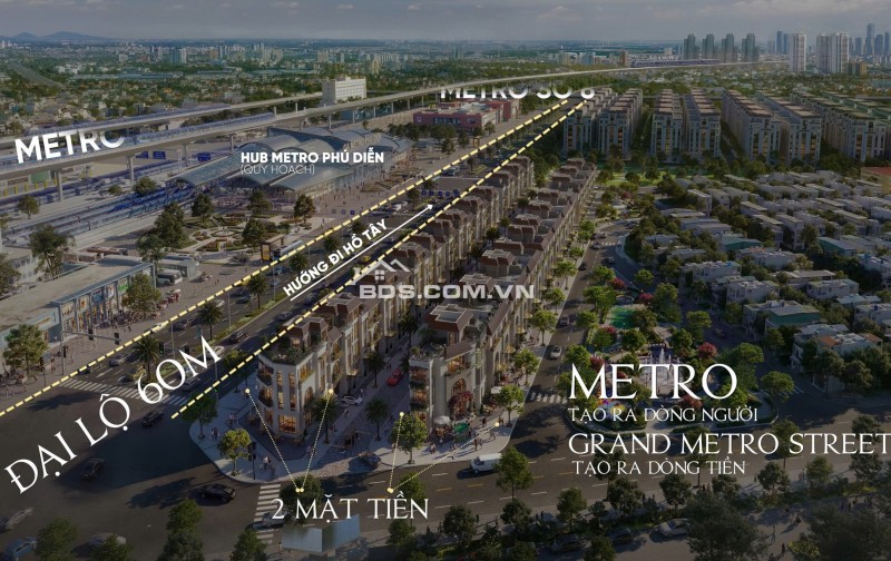 Dự án Metro Grand Street Mỹ Đình, nhà phố 2 mặt tiền