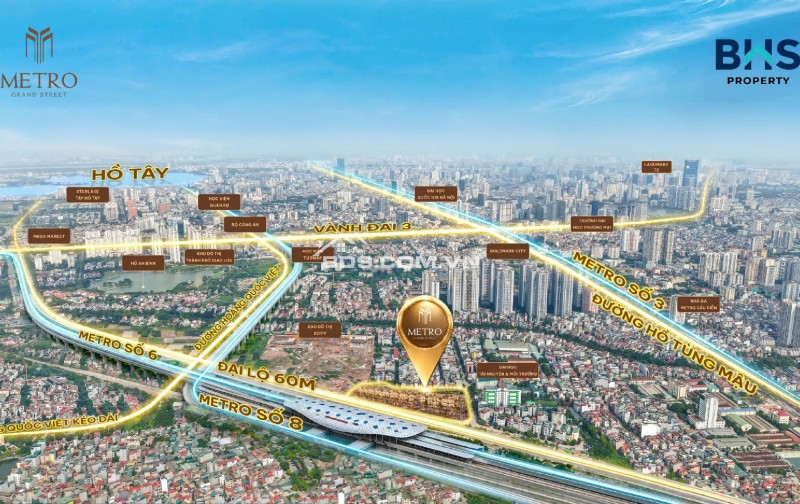 Dự án Metro Grand Street Mỹ Đình, nhà phố 2 mặt tiền