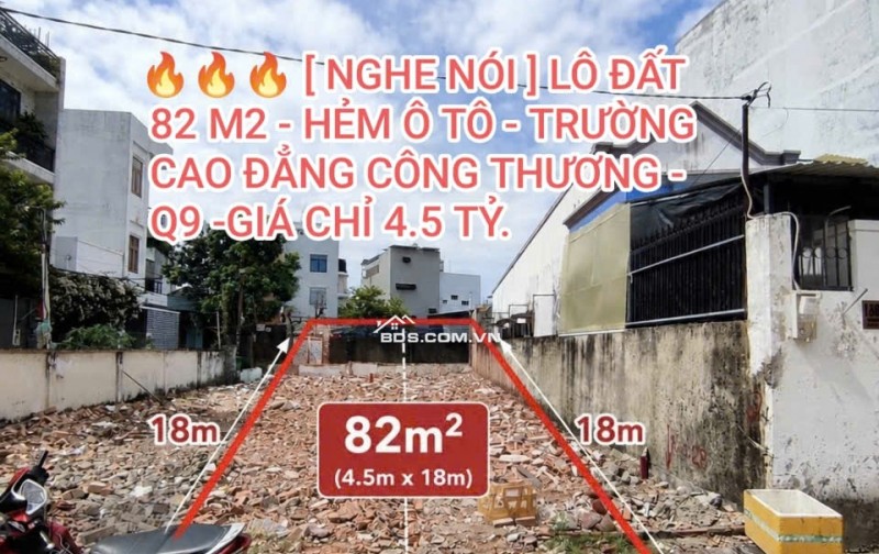4,5 TỶ SỞ HỮU 82M² ĐẤT TĂNG NHƠN PHÚ – HẺM Ô TÔ – GẦN CĐ CÔNG THƯƠNG – SỔ RIÊNG 2026!