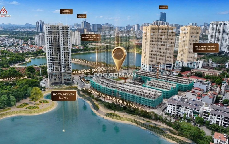 Central Lakeside - liền kề mặt phố Trung Văn, đơn giá chỉ 4xxtr/m2