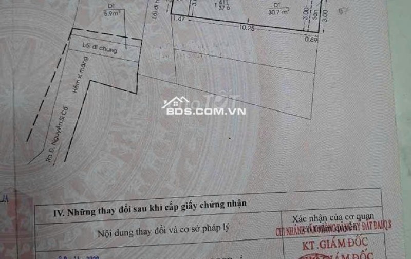 Bán nhà hẻm 1 trệt 1 lầu 2/12 Nguyễn Sĩ Cố P15 Quận 8