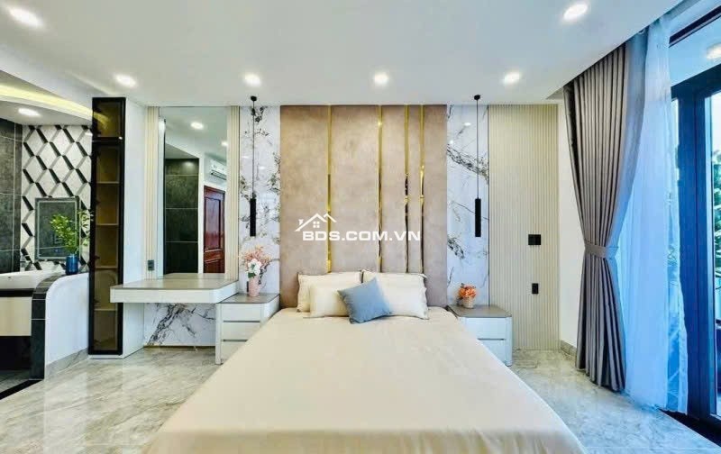 Nhà phố 6 lầu đẹp hẻm 385 Lê Văn Thọ view góc ngang 4.2m 84m2 T.máy sát CV chỉ 16.6 tỷ.
