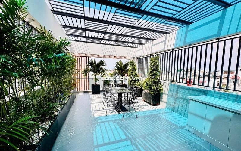 Nhà phố 6 lầu đẹp hẻm 385 Lê Văn Thọ view góc ngang 4.2m 84m2 T.máy sát CV chỉ 16.6 tỷ.