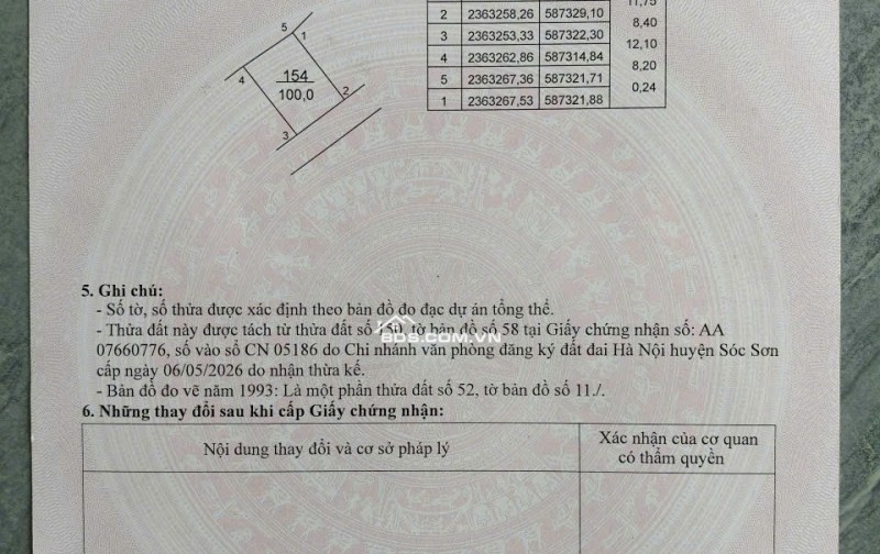BÁN ĐẤT GIÁ SỐC TẠI SÓC SƠN GIÁ CHỈ HƠN 6 TRĂM TRIỆU