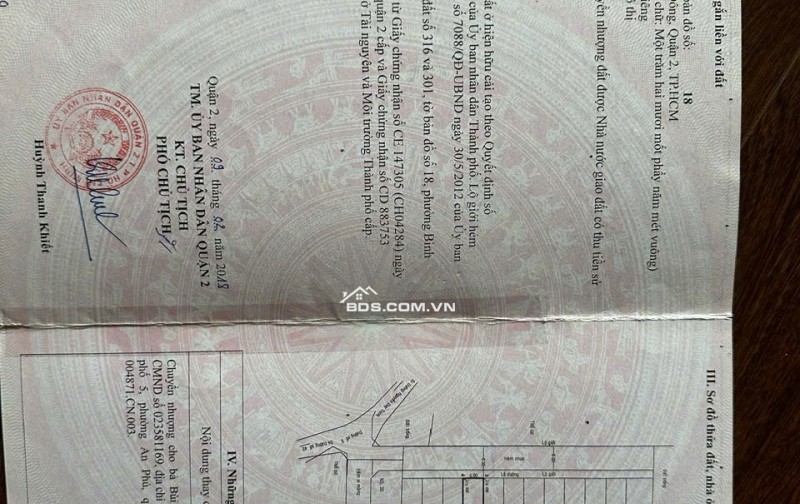 Bán đất hẻm ô tô đường 5 Bình Trưng Đông TP Thủ Đức