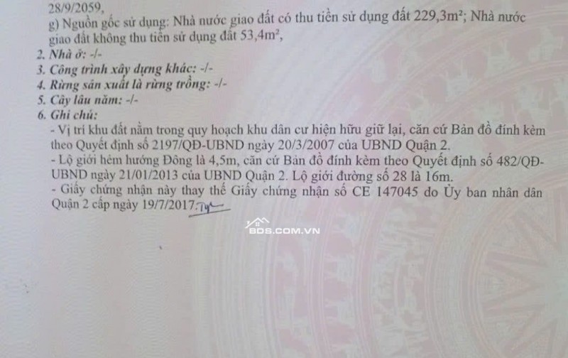 Bán đất 2 mặt tiền đường 28 Cát Lái Tp Thủ Đức giá 27,5 tỷ