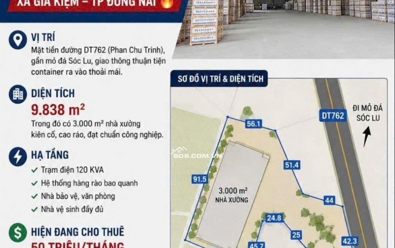 Ngân hàng phát mãi nhà xưởng gia kiệm thống nhất 15ty5