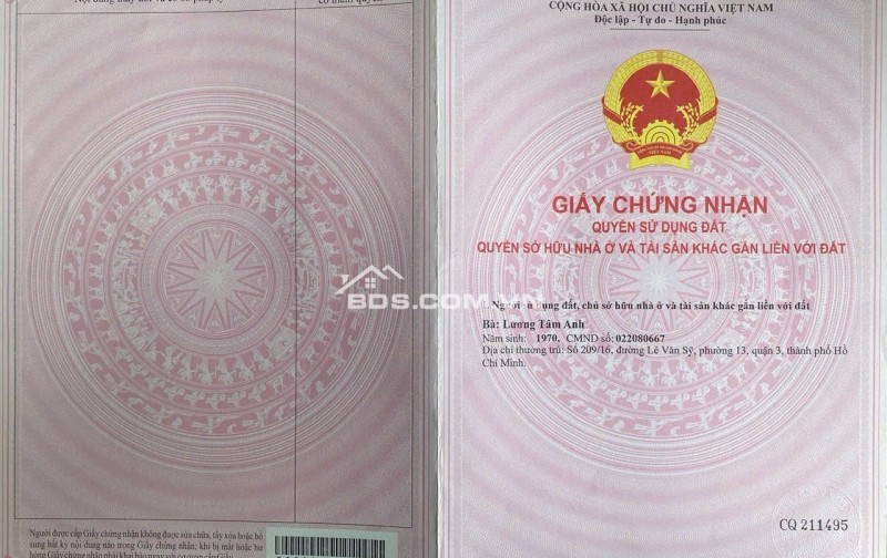 Nhà đất mặt tiền đường lớn, khu vực trung tâm, cạnh trường học bệnh viện tim, sản, đa khoa của tỉnh An Giang