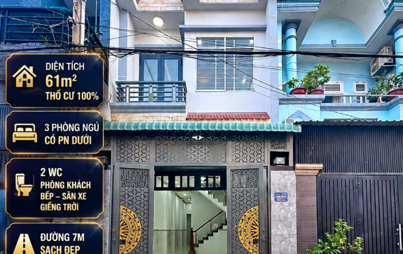 ĐƯỜNG 7M NHÀ ĐẸP GIÁ GIẢM SỐC TẠI DĨ AN, GIÁ 4 TỶ 550 DT 61M2