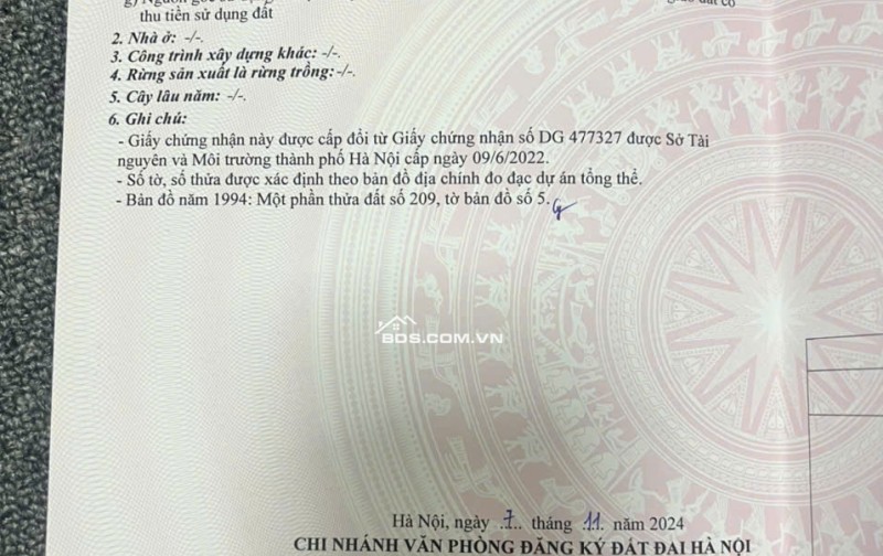 Bán Đất 65m2 có sẵn 65 m2 thổ cư giá 12.89 tỷ tại Đường Phú Đô Phường Phú Đô Quận Nam Từ Liêm Hà Nội