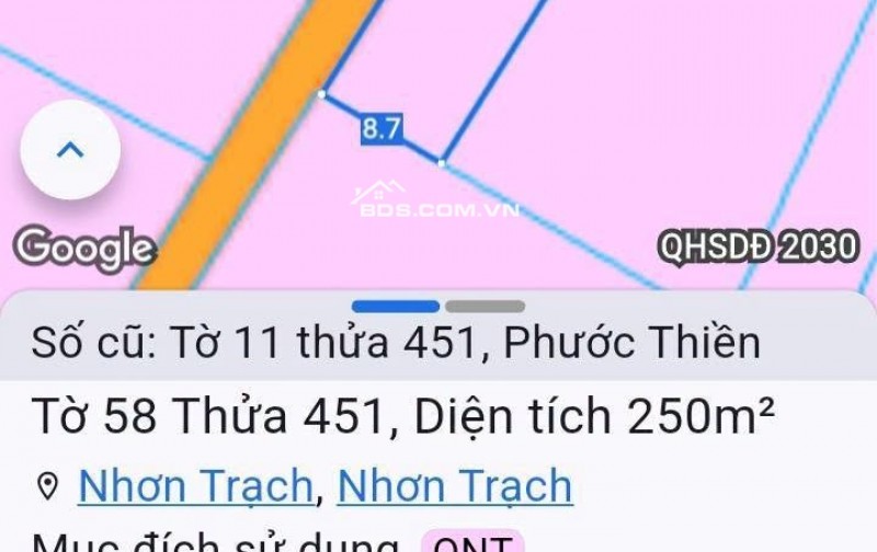 Chủ Cần Bán Gấp Lô đất Phước Thiền phường Nhơn Trạch Thành phố Đồng Nai