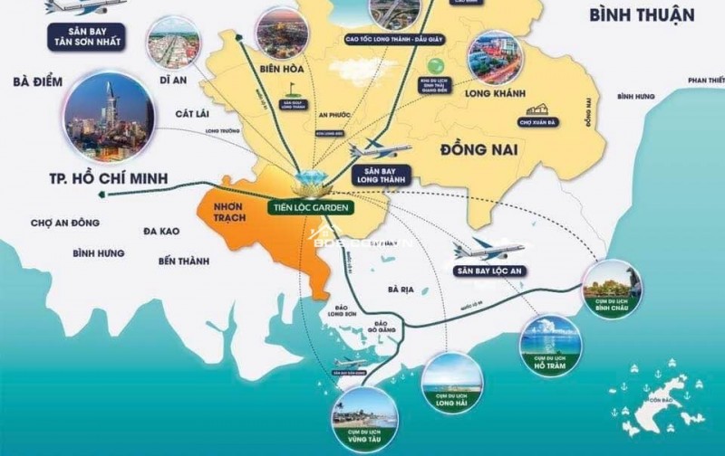 Đất nền sổ hồng riêng gần sân bay Long Thành Tiến Lộc Garden
