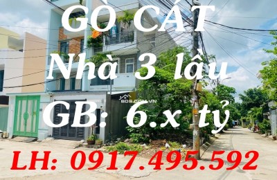 Bán nhà KDC Gò Cát, dt 80m2, nhà 3 tầng,, 4 PN đã hoàn công.