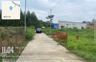 Cần Bán đất ngân hàng thanh lý.hẻm phụ bê tông 4m.