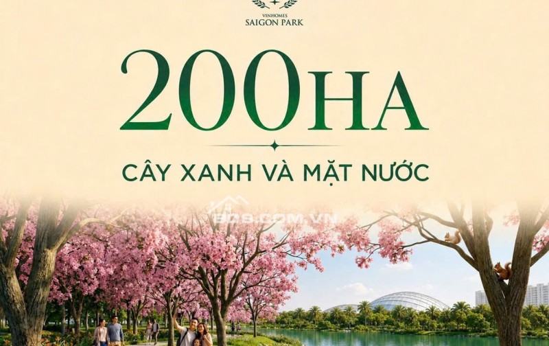 chỉ từ 1,6 TỶ – Tận hưởng trọn vẹn đại đô thị 1.080 Hecta Vinhomes Saigon Park (Vinhomes Hóc Môn)