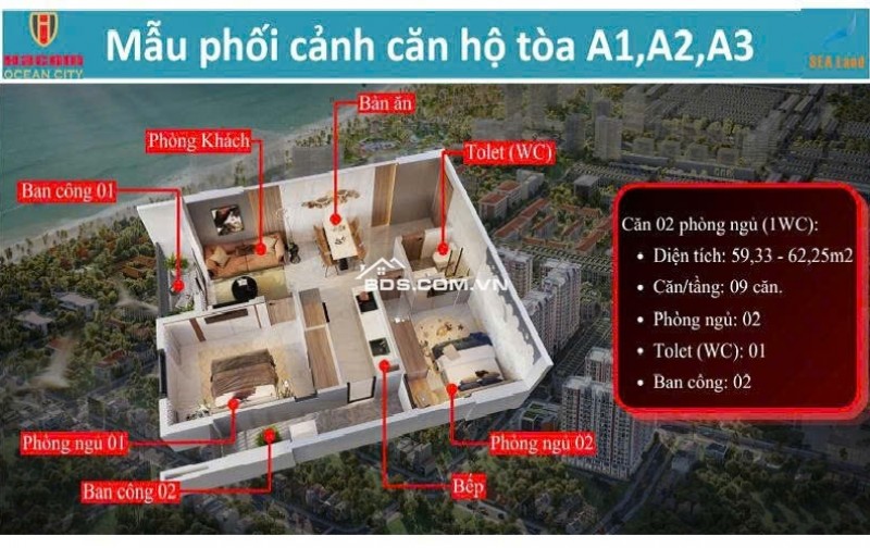CHUNG CƯ NOXH VIEW BIỂN BÌNH SƠN ĐỐI DIỆN CÔNG VIÊN BIỂN BÃI TẮM PHAN RANG