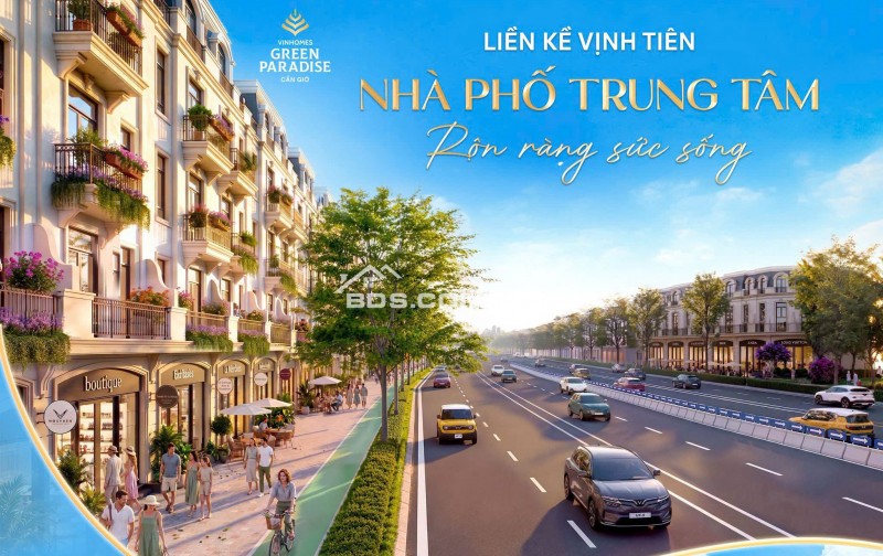 TRÁI TIM VỊNH TIÊN - Vinhomes Cần Giờ - SX5-21 Liền Kề 75m² - Đối Diện Golf 18 Lỗ - Kề VinWonders - Bàn Giao Thô Có Thang