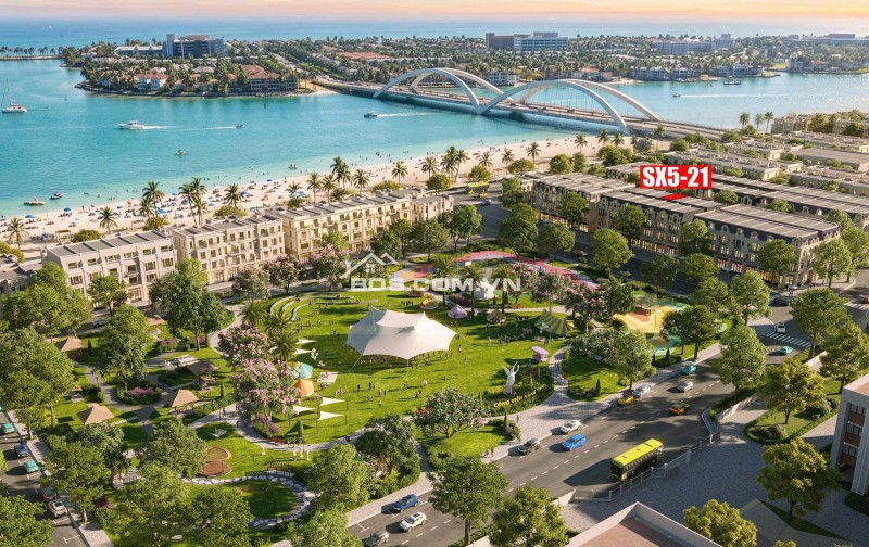 TRÁI TIM VỊNH TIÊN - Vinhomes Cần Giờ - SX5-21 Liền Kề 75m² - Đối Diện Golf 18 Lỗ - Kề VinWonders - Bàn Giao Thô Có Thang