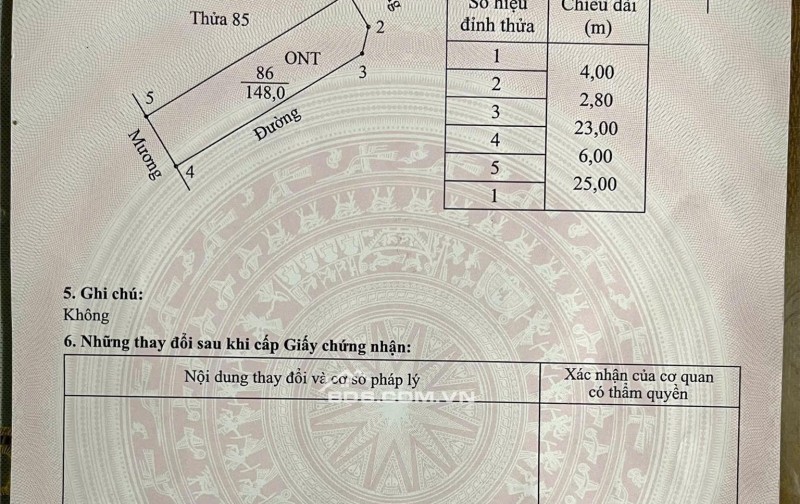 Bán lô đất siêu đẹp tại xã Khánh Hội, Ninh Bình, giá cực chất 3,8 tỷ, DT 148m2