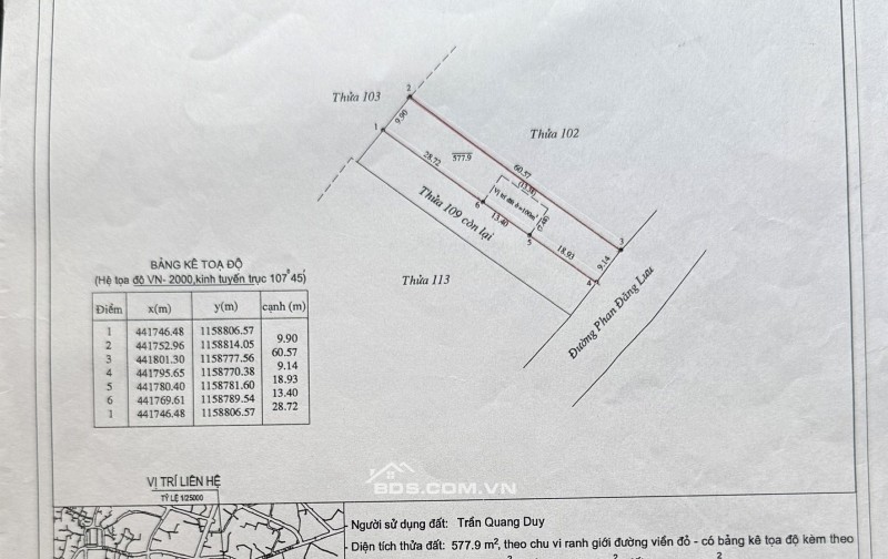 Chuyển nhượng và Bán  2 lô liền kề Mặt tiền khu trung tâm hiện hữu, mặt tiền đường Phan Đăng Lưu Phường Long Điền (2027)