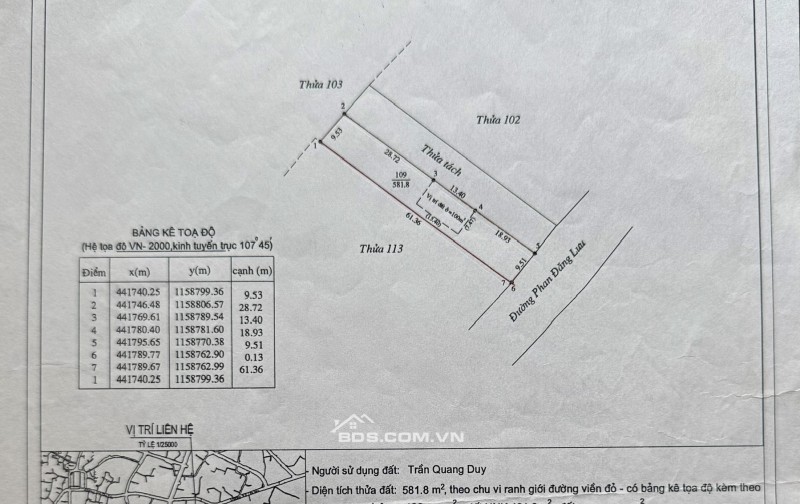 Chuyển nhượng và Bán  2 lô liền kề Mặt tiền khu trung tâm hiện hữu, mặt tiền đường Phan Đăng Lưu Phường Long Điền (2027)