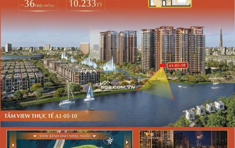 BÁN CẮT LỖ CĂN 2PN CT5 THE GLOBAL CITY VIEW SÔNG VÀ NHẠC NƯỚC