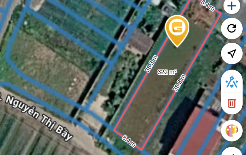 Bán Đất 320m2 full thổ cư giá 2,7 tỷ mặt tiền Đường Nguyễn Thị Bầy