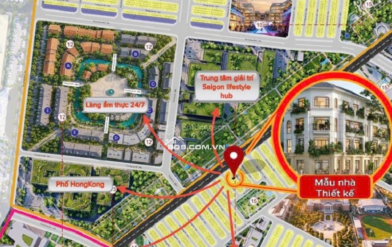 Bán Nhà Phố LIỀN KỀ Vinhomes Sài Gòn Park 50m2- 4TẦNG - 5,5 TỶ- Xã Xuân Thới Sơn TP.HCM