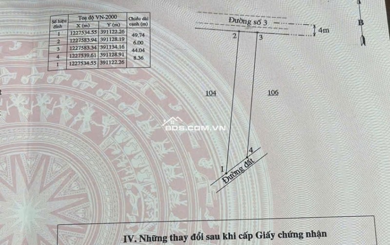 Bán đất tại Thôn 2, Tân Hà, Đức Linh, Bình Thuận, 281,4 m2 sẵn 100 m2 thổ cư, Sổ Riêng Sổ Sẵn
