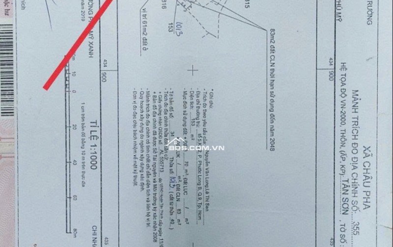 BÁN ĐẤT TẠI CHÂU PHA-TPHCM, DT 153M2 SHR 1.180 TỶ. LH:0913976848 - A TOẠI (CHÍNH CHỦ)