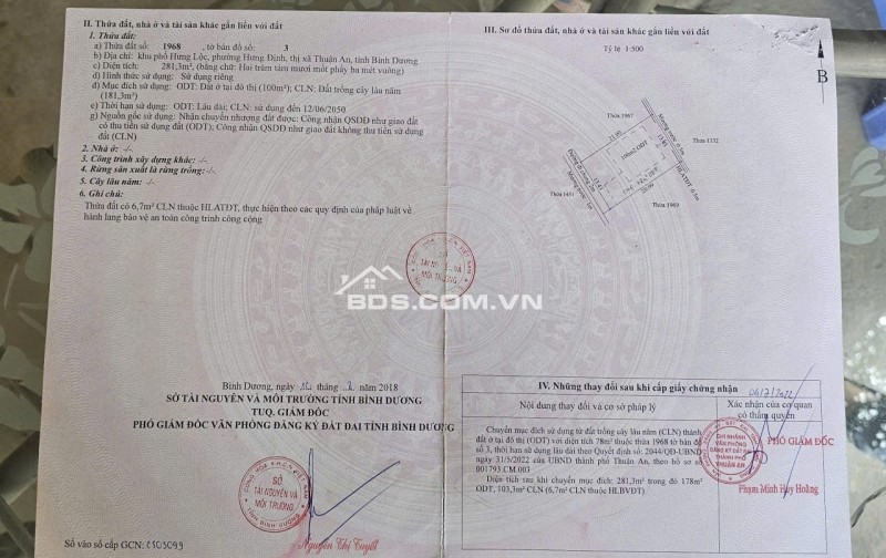 Chính chủ bán đất . tặng căn nhà cấp 4. đang cho thuê và có thu nhập ổn định. ngay tại Phường thuận an. TP.HỒ CHÍ MINH.